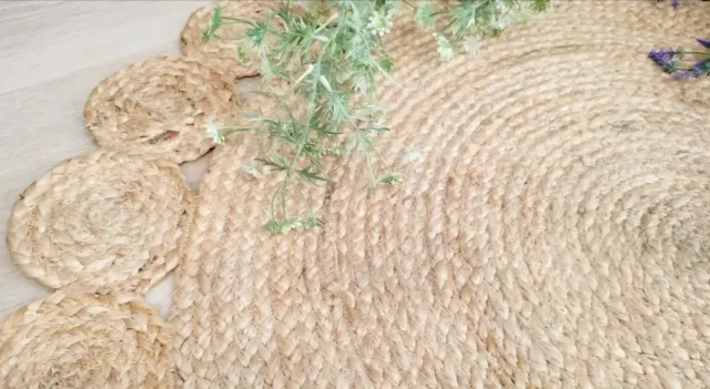 Tapete Redondo de Juta Natural