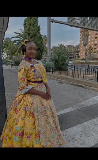Vestido de fallera amarillo