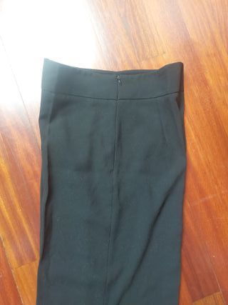 Pantalón Zara Mujer Viscosa Talla M Pata Ancha