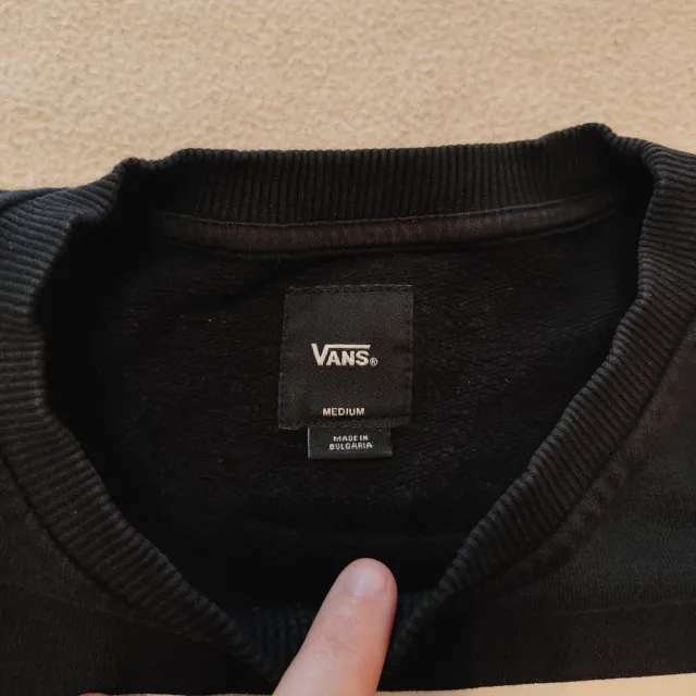 Felpa Vans girocollo nera tg. M