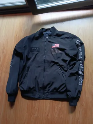 Chaqueta Bomber NASA Negra