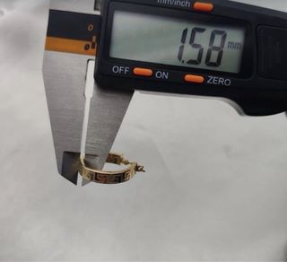 Pendientes Aros Oro 18k Nuevo 