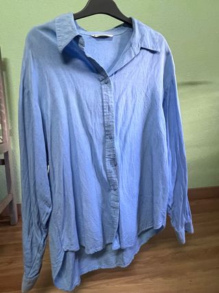 Camisa manga larga azul