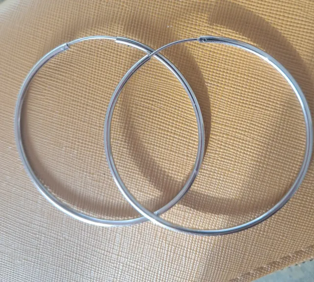 Pendientes Aros Plata 6cm