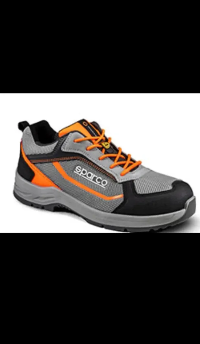 Botas de trabajo Sparco grises y naranjas