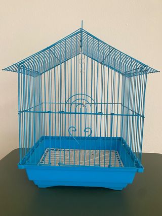 Jaula para pájaros azul