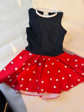 Maillot patinaje niña Minnie Mouse talla 3XS y 2XS