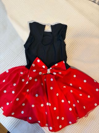 Maillot patinaje niña Minnie Mouse talla 3XS y 2XS