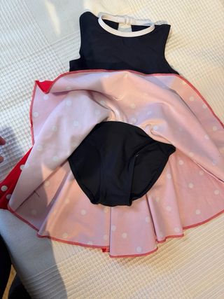 Maillot patinaje niña Minnie Mouse talla 3XS y 2XS
