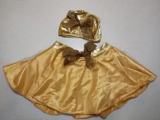 Conjunto dorado con lazos para disfraz o fotos esp