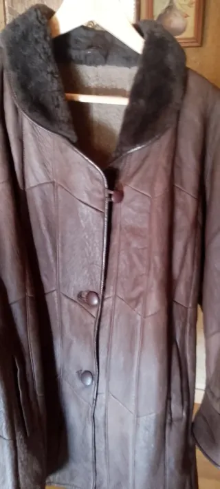 Chaqueta Piel Auténtica Mujer Marrón