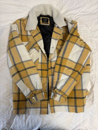 Chaqueta OAK cuadros amarillo y blanco Talla L