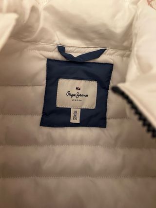 Abrigo Pepe Jeans Beige y Azul Nuevo