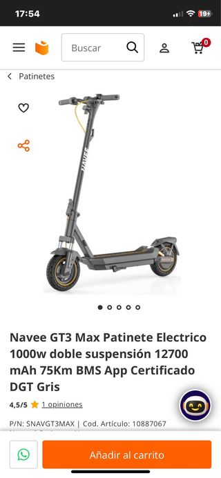 Navee GT3 MAX
Vendo o cambio por bici eléctrica 
