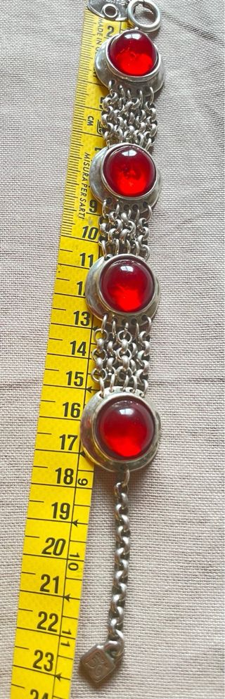 Pulsera Uno de 50 con cristal Rojo