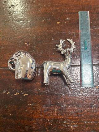 Set Elefante e Cervo Argentati