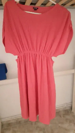 Vestido rosa elástico