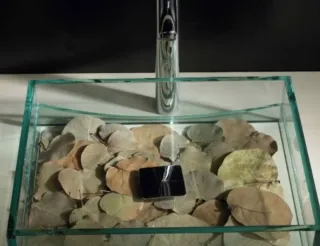 Lavabo de cristal moderno