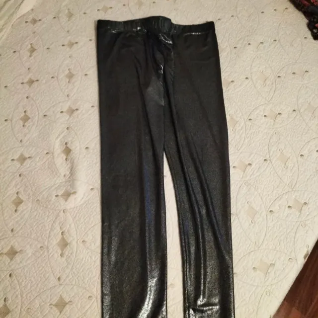 Leggings plateados brillantes