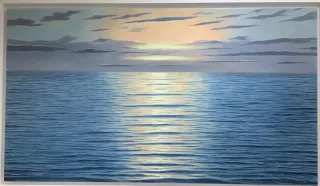 Cuadro al oleo mar y cielo,de 165x85