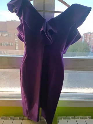 Vestido fiesta morado mujer