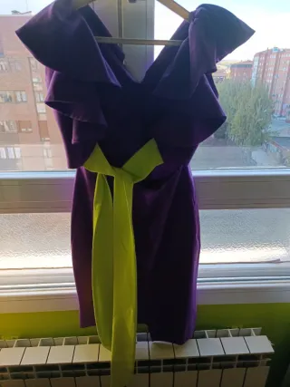 Vestido fiesta morado mujer