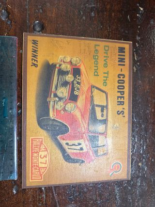 Quadro in legno Mini Cooper S Rallye Monte-Carlo