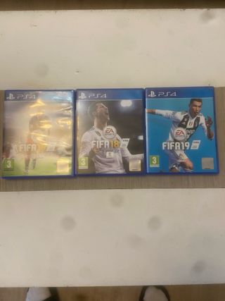 Pack 3 Juegos FIFA PS4: 16, 18 y 19