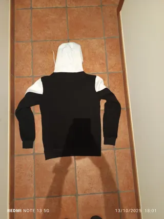 Sudadera con capucha bicolor