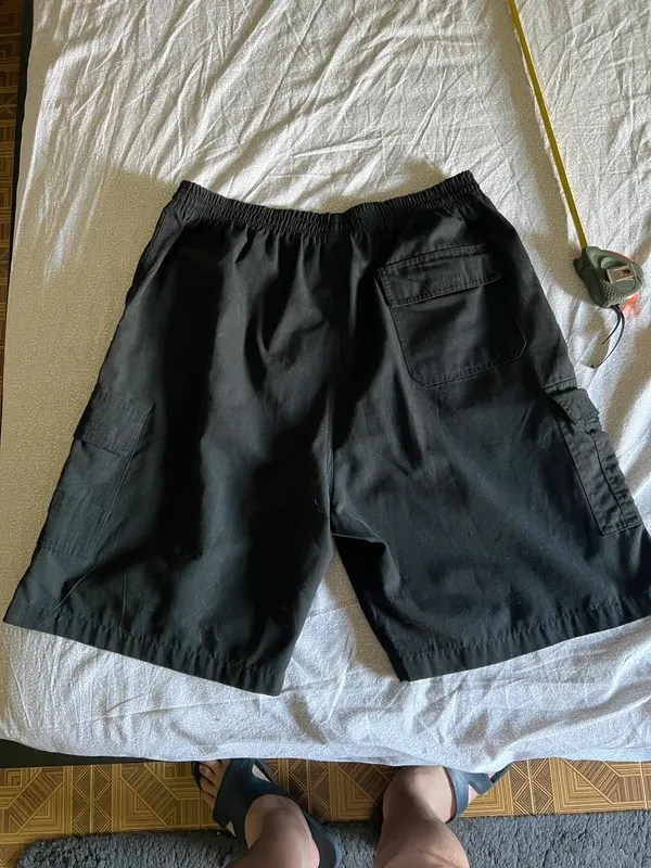pantaloni corti cargo neri uomo taglia forte xxl