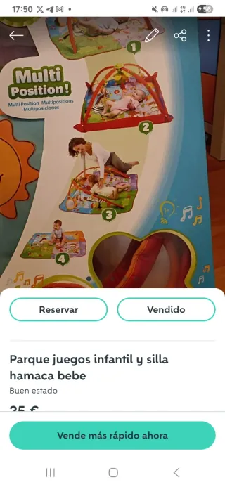 Silla de paseo, de coche. Hamaca  junto o separad