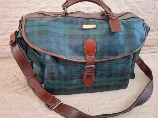 Borsone Ralph Lauren tartan pelle e cuoio lusso 