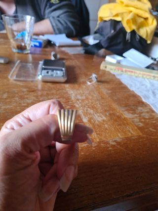 Anello uomo bronzo regolabile