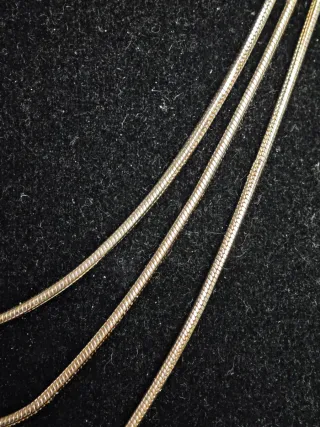Collana Argento 925 Tre Fili Serpente