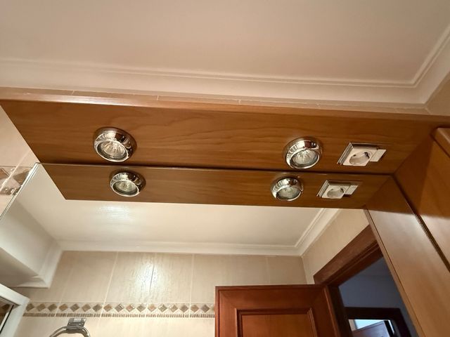 Mueble Espejo Baño Madera y Cristal