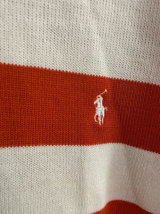 Jersey Polo Ralph Lauren Rayas Naranja Talla L