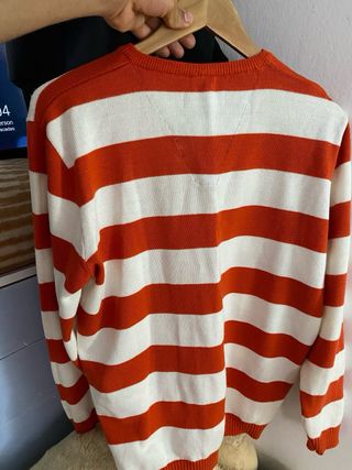 Jersey Polo Ralph Lauren Rayas Naranja Talla L
