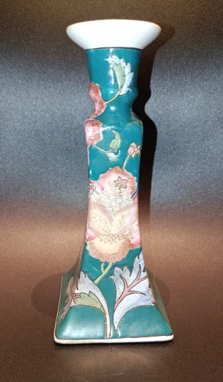 Portacandele in ceramica cinese vintage  