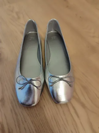 Bailarinas plateadas talla 40