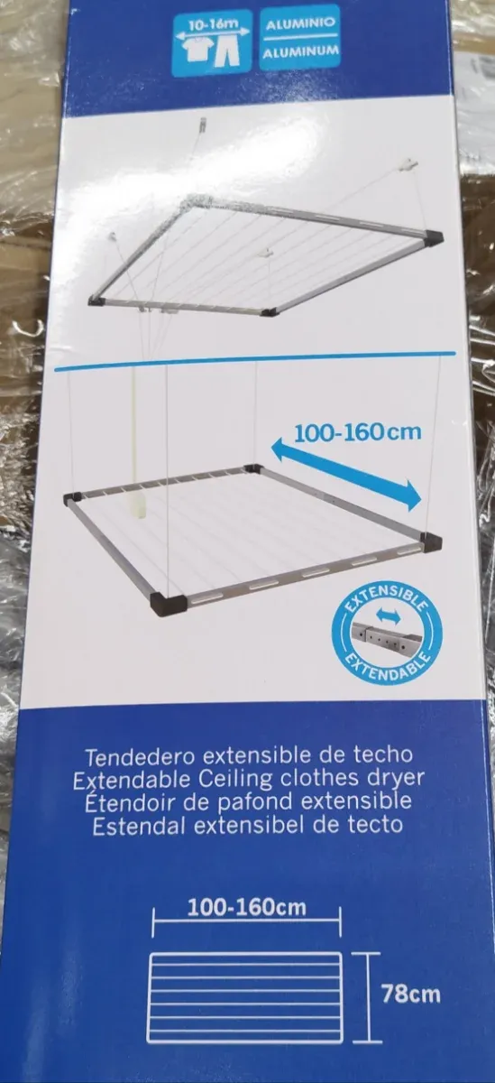 Tendedero Techo Extensible 100-160cm NUEVO!!!