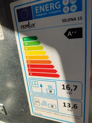 Estufa Pellets Ferlux Selena 15 Hidro