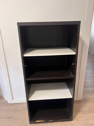 Estantería modular marron y blanca
