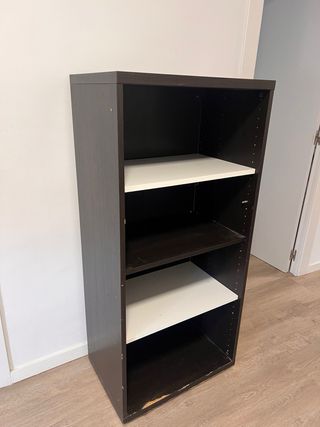 Estantería modular marron y blanca