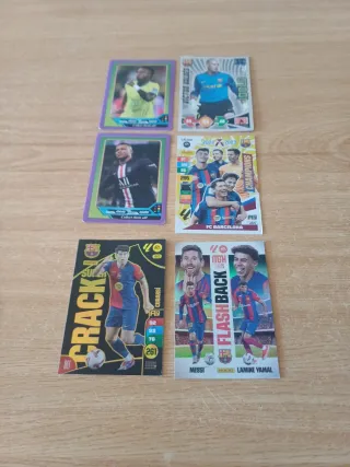 Cromos Fútbol Messi y Lamine Yamal