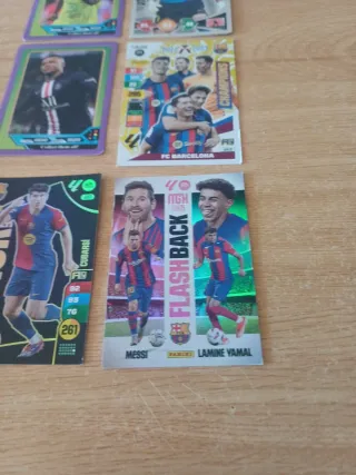 Cromos Fútbol Messi y Lamine Yamal