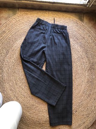 Pantalón niña Zara cuadros gris