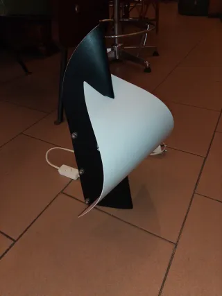 Lampada da tavolo Slamp bianca e nera