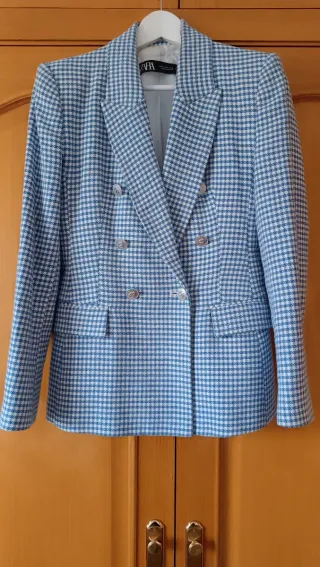 Americana Zara Cuadros Mujer 