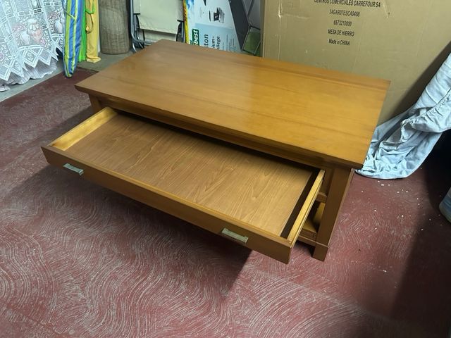 Mesa de salón plegable de madera