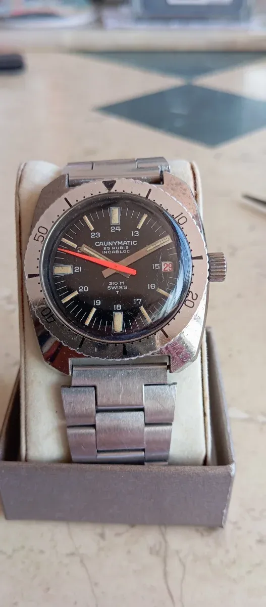 Reloj Suizo Diver CAUNYMATIC Vintage 210M Automáti